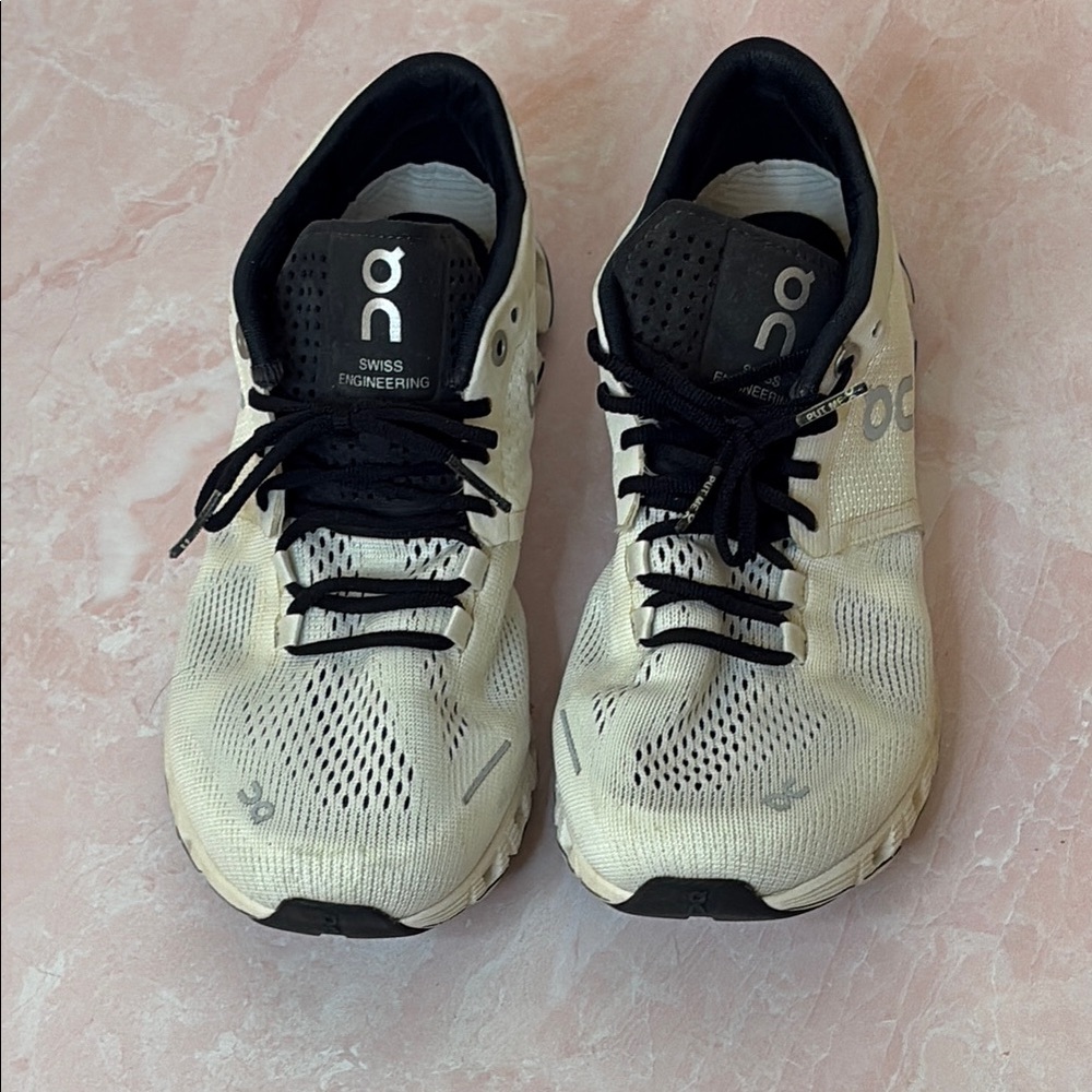 OnRunning White and Black Athletic Shoes